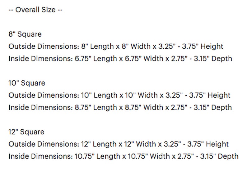 Square Succulent Planter Box 8 10 12 image 2