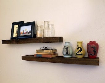 24 Inch (Mini 2.75"T) - Reclaimed Rustic Floating Shelf (Rustic Shown), Modern Rustic Home, Wall Shelf, Shelves, Kitchen Shelf, Farm Shelf
