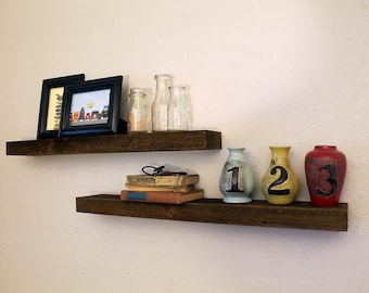 20 Inch (Mini 2.75"T) - Reclaimed Rustic Floating Shelf (Rustic Shown), Modern Rustic Home, Wall Shelf, Shelves, Kitchen Shelf, Farm Shelf