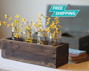 20&quot; Farmhouse Wedding Decor Wooden Planter Box Rustic (5&quot; – 5.75&quot;H),Centerpiece,Cedar,Indoor,Outdoor,Wood,Succulent,Window,Flower,Country