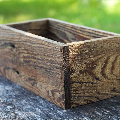 12" Succulent Planter Box  (5" - 5.75"H),Storage,Planter,Wooden Box,Wood Box,Succulent Planters,Wedding,Centerpiece,Farmhouse,Flower,Rustic