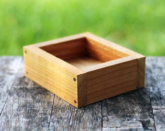 Square Planter Box 5", 6" (2" Tall),Storage,Planters,Wooden Box,Wood Box,Succulent Planters,Wedding,Centerpiece,Tray,Modern,New Wood