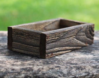 Set of (2) 6"L - 8"L (2"T) Home Decor Planter Box,Planter,Wooden Box,Wood Box,Succulent Planters,Wedding,Centerpiece,Farmhouse,Flower,Rustic