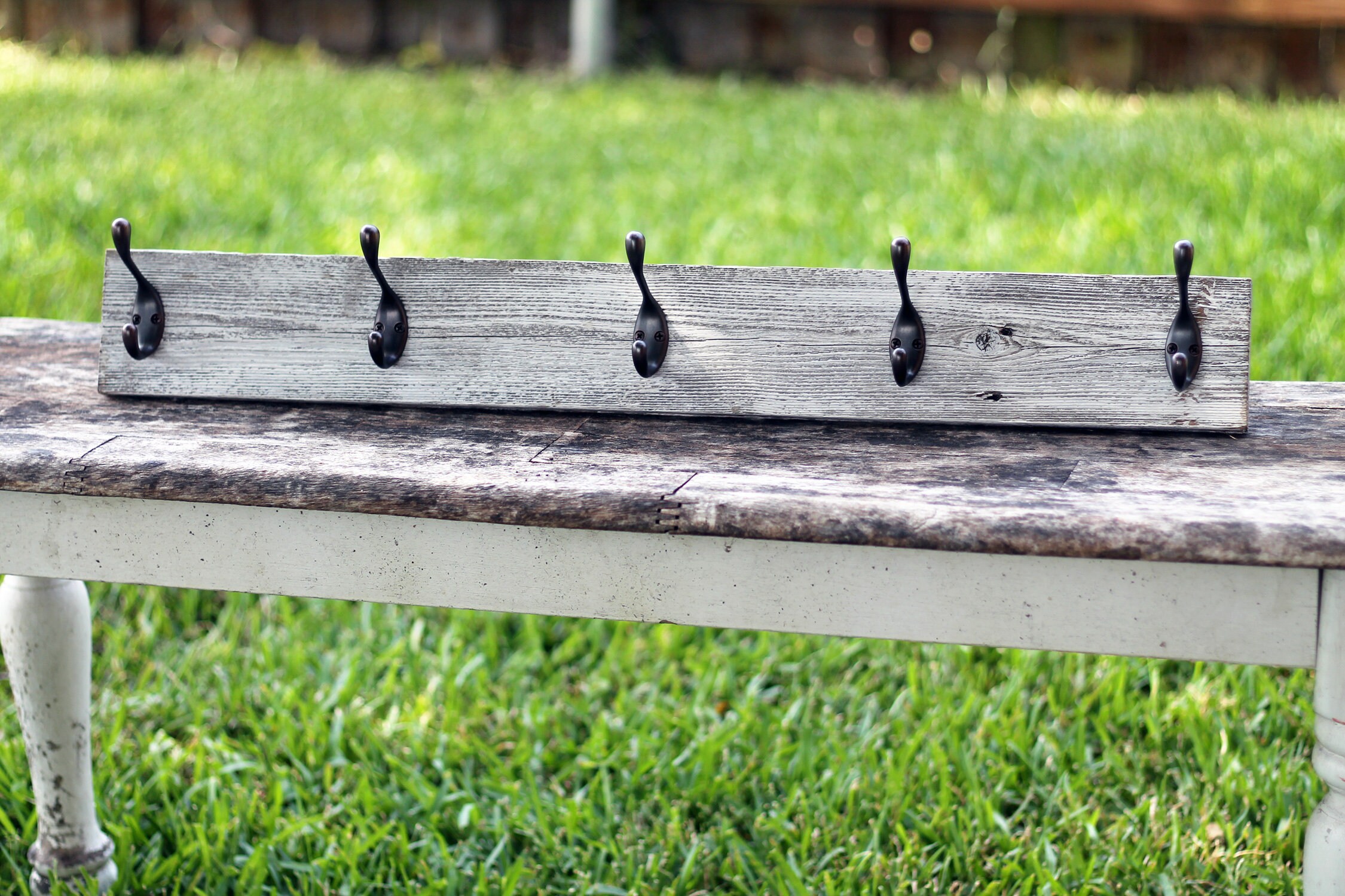 Estante de toalla rústico o perchero versión corta estante | Etsy