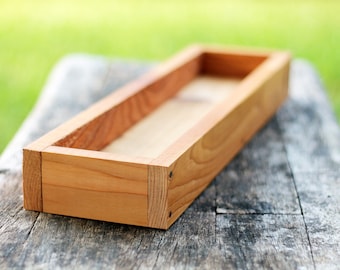 18" Succulent Planter Box (2" Tall),Storage,Planters,Wooden Box,Wood Box,Succulent Planters,Wedding,Centerpiece,Farmhouse,Flower,Modern,New
