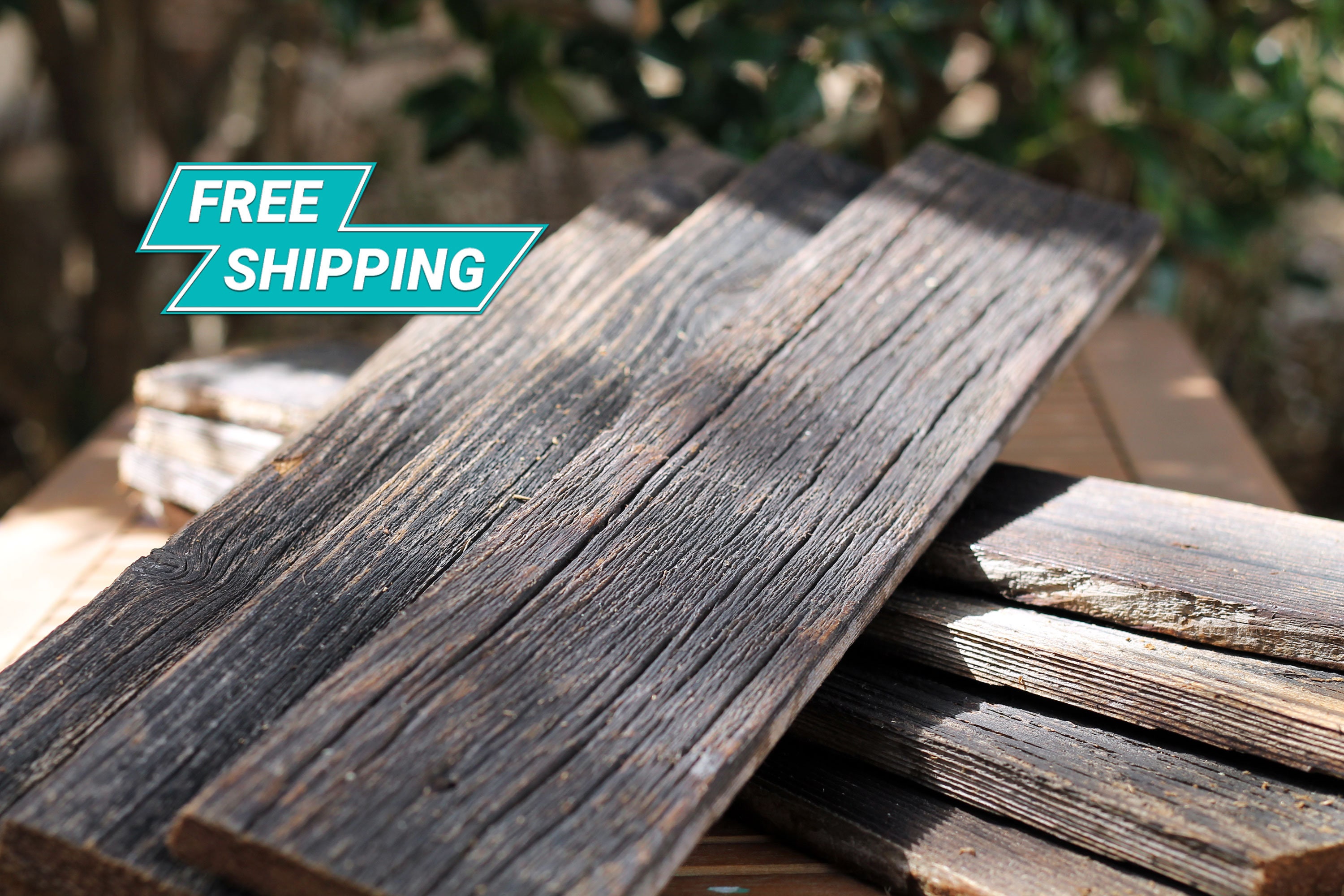 Bundle of Reclaimed Wood Planks for Crafts Rustic Shelves Reclaimed Wood  Board Cedar Wood Planks 2 Boards 3 