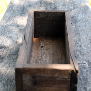 12" Wooden Farmhouse Planter Wedding Box Rustic Decor (3.25"- 3.75"H),Centerpiece,Cedar,Indoor,Outdoor,Wood,Succulent,Window,Flower,Country image 6