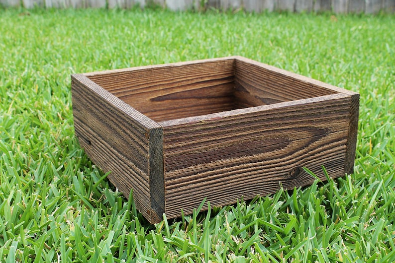 Square Succulent Planter Box 8 10 12 image 1