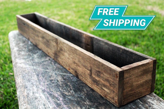 Wood Boxes For Centerpieces Rectangular Succulent Planter Plant Container  Box Organizer Vintage Rustic Planter Pot