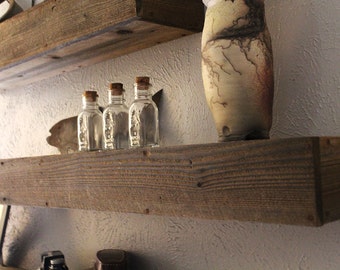 28 Inch (Short 3.75"T) Reclaimed Floating Shelf (Rustic Shown),  Modern Home, Shelves, Farm Shelf, Wall Shelf, Kitchen Shelf, Decorative