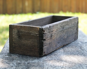 12" Wooden Farmhouse Planter Wedding Box Rustic Decor (3.25"- 3.75"H),Centerpiece,Cedar,Indoor,Outdoor,Wood,Succulent,Window,Flower,Country