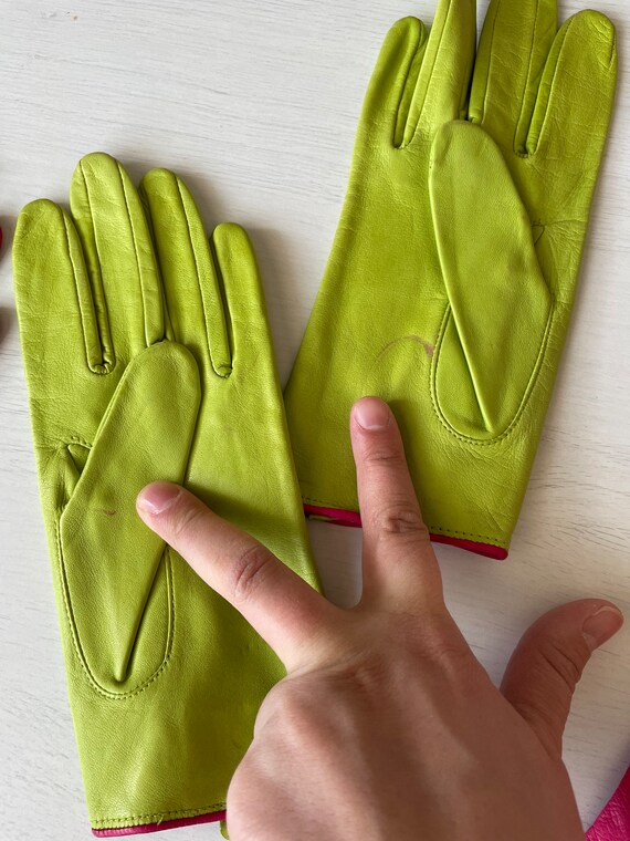 Vintage women’s gloves. Vintage leather gloves. 2… - image 6
