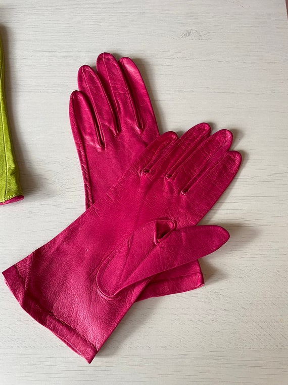 Vintage women’s gloves. Vintage leather gloves. 2… - image 4