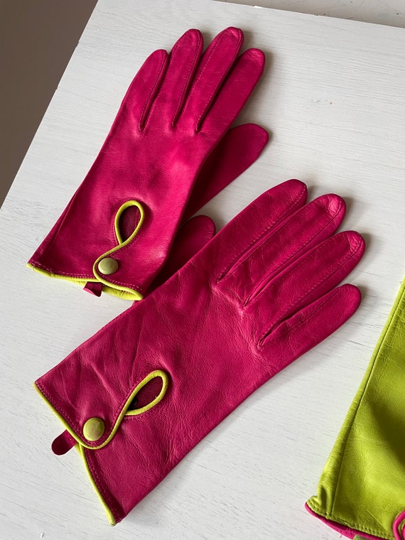 Vintage women’s gloves. Vintage leather gloves. 2… - image 2