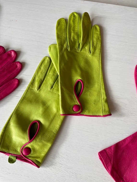 Vintage women’s gloves. Vintage leather gloves. 2… - image 3