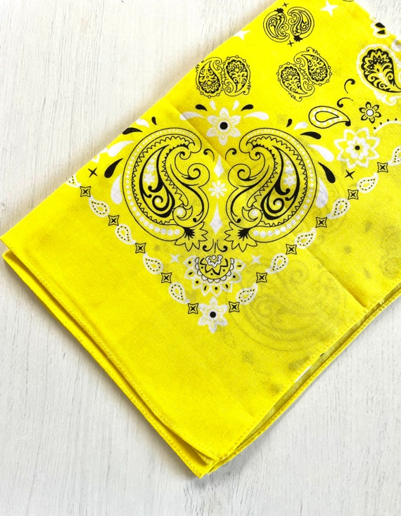 Bright yellow bandana. Vintage bandana from the 1… - image 6