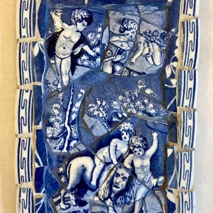 mosaic, art, craft, blue, china,