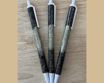 Thin Gold Line Dispatcher Glitter Bic Pen