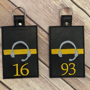 Thin Gold Line Headset Dispatcher ID Holder