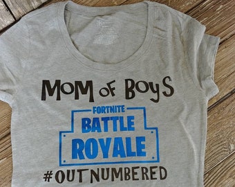 Shirt Battle Etsy - mom of boys outnumbered fortnite battle royale mom shirt