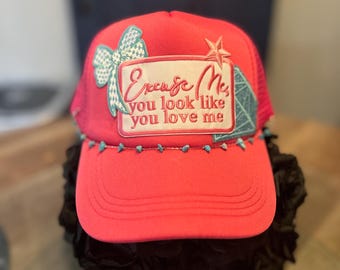Western Trucker Hat - Excuse Me Look Like You Love Me - Ella  display picture 1