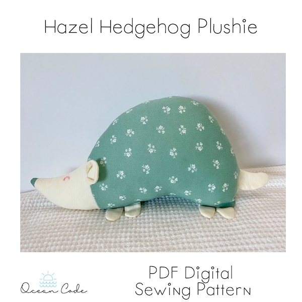 Hazel Hedgehog Stuffed Plush Toy PDF Digital Download Sewing Pattern  Kids Gift, decor, beginner sewing, Projector Pdf stuffy lovey plushie