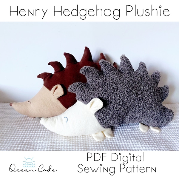 Henry Hedgehog Stuffed Plush Toy PDF Digital Download Sewing Pattern  Kids Gift, decor, beginner sewing, Projector Pdf stuffy lovey plushie