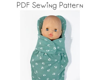 Doll Swaddle Wrap - PDF Digital Sewing Pattern - Simple Pattern - Fits 13&quot; Minikane Joy Mini Coletto Dolls