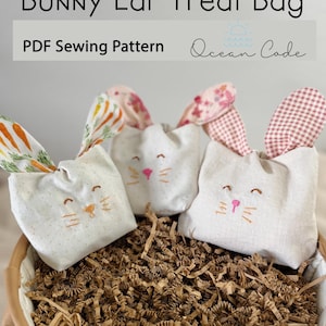 Hase Ohr Leckerli Tasche - Osterhase Korb , Tasche, Stoff, Geschenk, Anfänger PDF digitales Muster