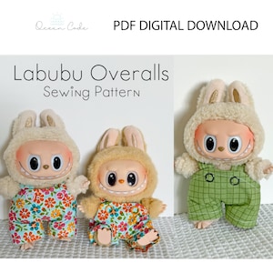 Sew for your Labubu - Overalls Sewing Pattern PDF Digital Download  - detailed instructions with photos
