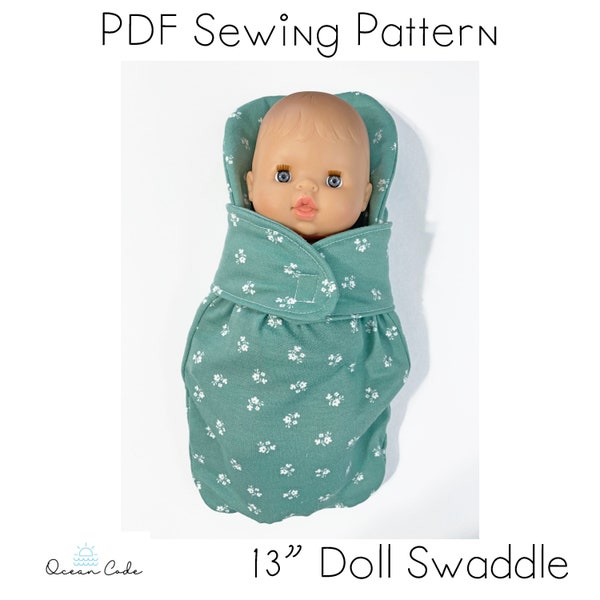 Puppe Swaddle Wrap - PDF Digitales Schnittmuster - einfaches Muster - passend für 13" Minikane Joy Mini Coletto Puppen