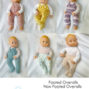 Overalls & Pants Footed - nonFooted - Shorties - Bitty Baby other 15 inch baby dolly Dolls -Sewing Pattern PDF Download -Shirt Not Included