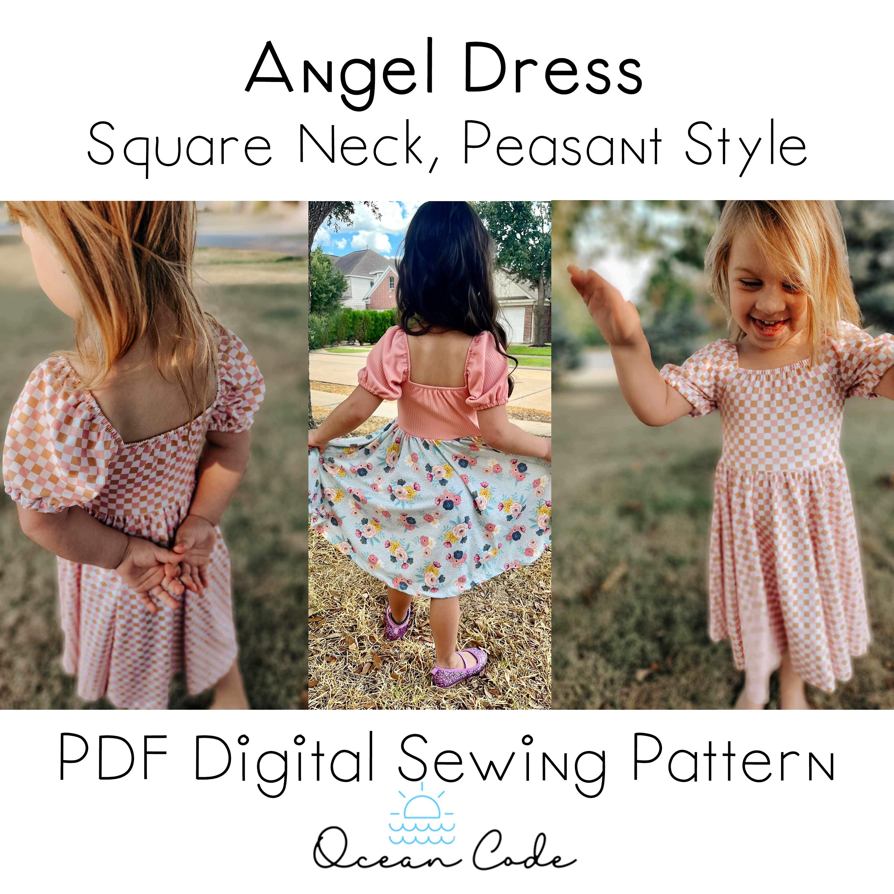 square neck peasant top