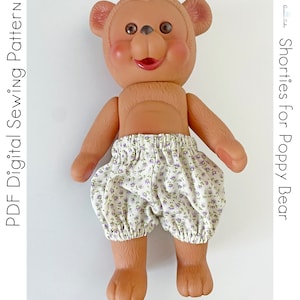 Shorties - PDF Digital Pattern to fit Poppy Bear Doll - digital sewing download - clothes for woven or stretch knit fabric