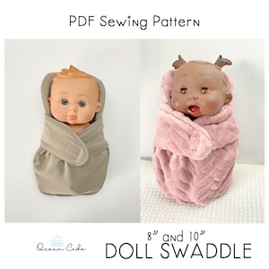 Doll Swaddle Wrap - PDF Digitaal Naaipatroon - Eenvoudig patroon - Pepote Nenotin Pepotin Doll