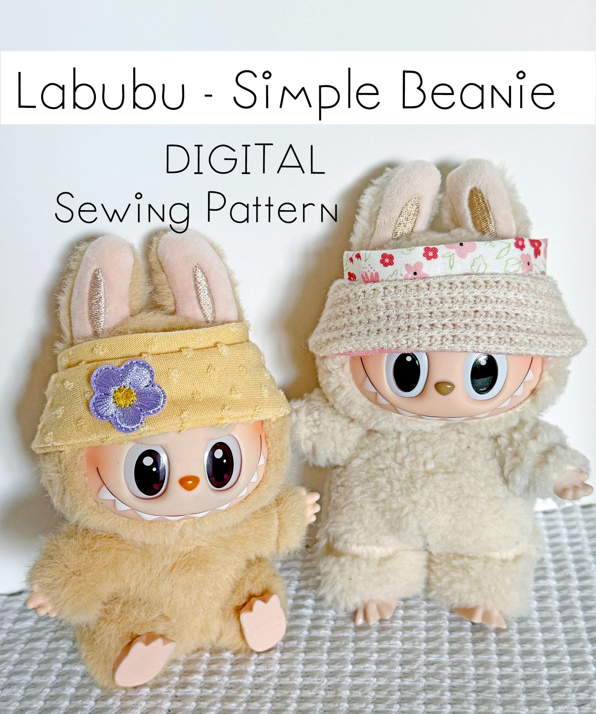 Labubu Simple Beanie Sewing Pattern PDF Digital Download  - Make your own Labubu Clothes and Hat