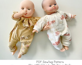 Boho Playsuit PDF Digital Sewing Pattern - 11 " Soft body Minikane Doll, 12" Melissa & Doug Doll