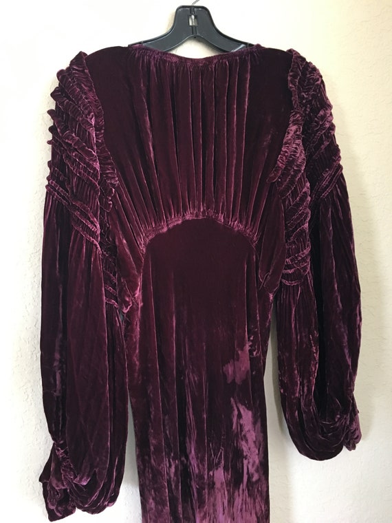 1930's Silk Velvet Gown with Accessories