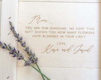 ADD-ON Interior Engraving / Bridal Party Gift Box, Will You Be My Bridesmaid/Maid of Honor/Matron of Honor Wooden Gift Box