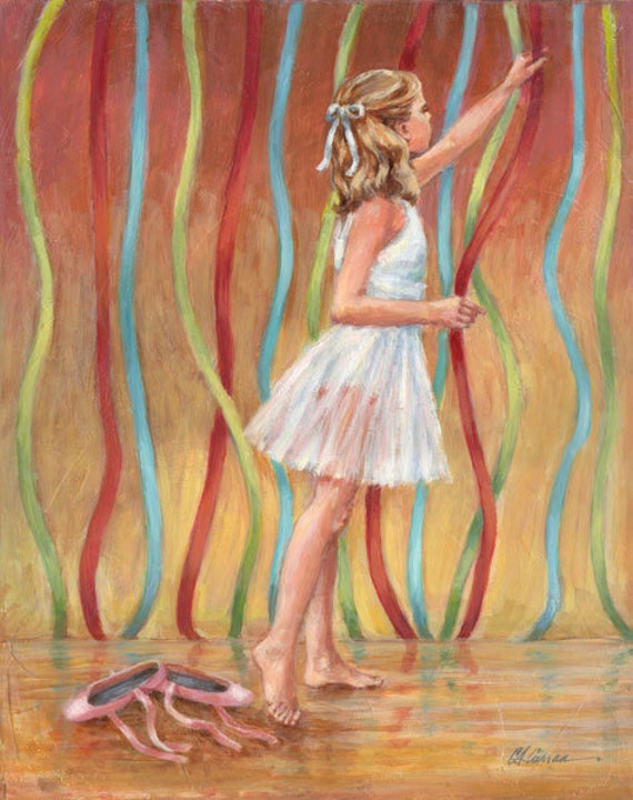 Before the Recital by Carol Ann Curran - Fine Art Print - Single White Mat 11" x 14" (Image Size 8" x 10") - Ballet