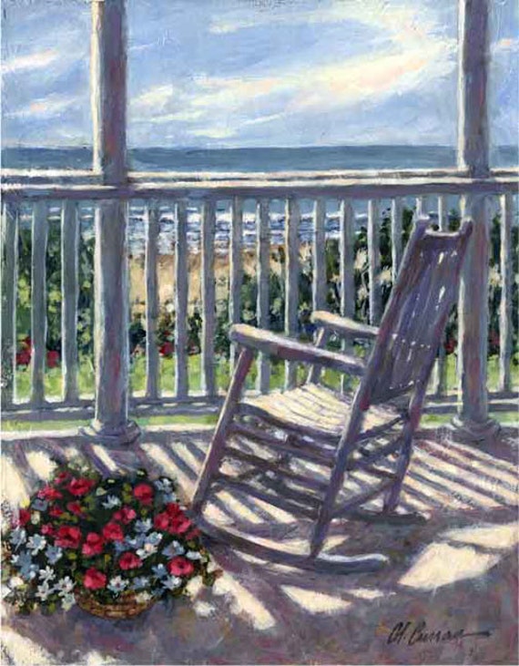 Atlantic View by Carol Ann Curran - Fine Art Print - Single White Mat 11" x 14" (Image Size 8" x 10") - Isle Of Palms, SC