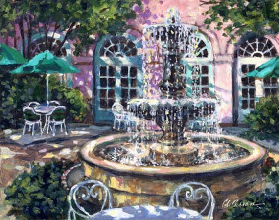 Mills House by Carol Ann Curran - Fine Art Print - Single White Mat 11" x 14" (Image Size 8" x 10") - Charleston, South Carolina