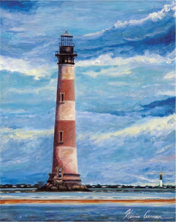Charleston Lighthouses by Kevin Curran, Morris island, Sullivan's Island