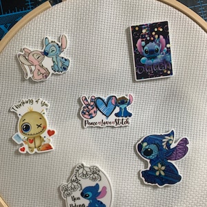 Variety of Kawaii Stitch Likeness Magnetic Needle Minders