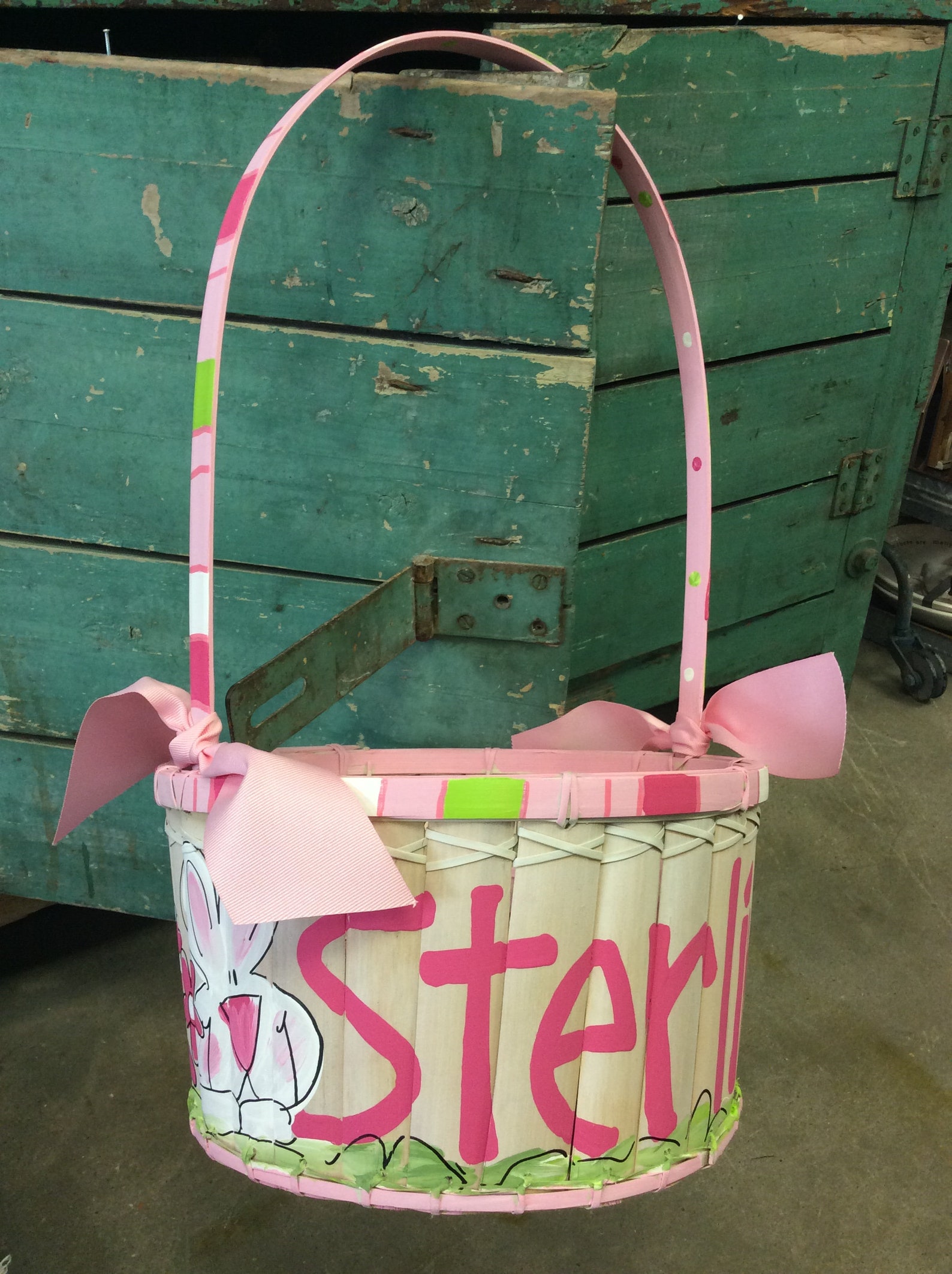 Personalized Hand Painted Easter Basket Etsy