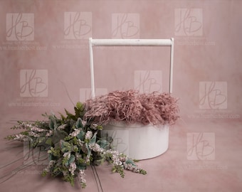 Newborn Digital Backdrop Pink / Basket