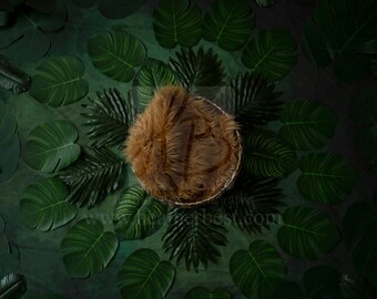 Jungle green newborn digital background