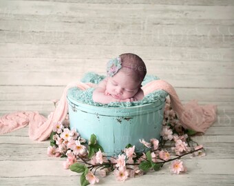Digital Background Pink and Teal Newborn INSTANT DOWNLOAD