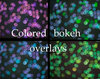 INSTANT DOWNLOAD 4 Color Bokeh Overlays