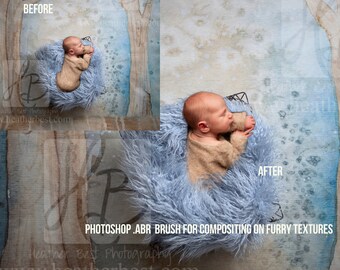 Flokati Fur Textured Brushes for Photoshop .ABR